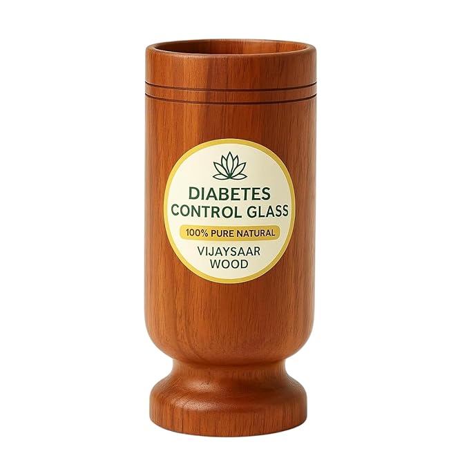 Vijaysar herbal wood tumbler (4 Inch)